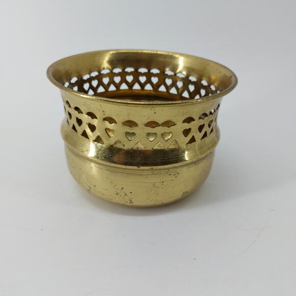Vintage Brass Dish Vase Planter Decorative Bowls - Picture 5 of 8